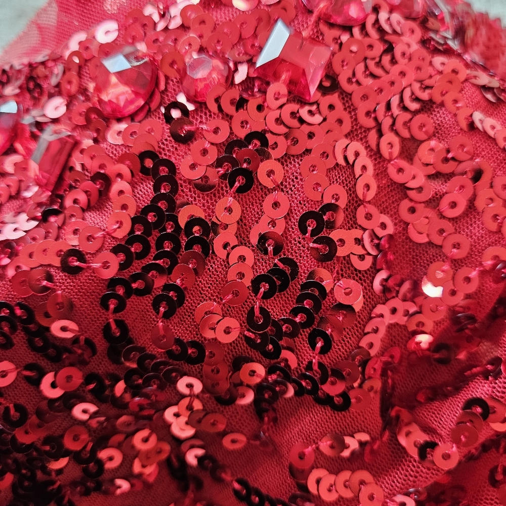 Red Sequins Tank - Medium - Picture 4 of 5